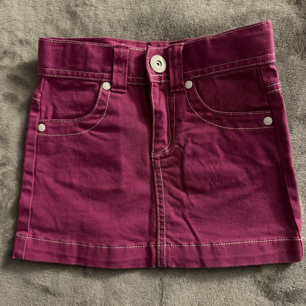 EUC Cherokee Fucshia Structured Skirt Sz 2T